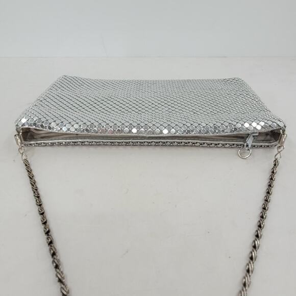 Vintage 70s Silver Chainmail Mesh Crossbody Disco Y2K Party Bag Retro Purse‎ - Picture 6 of 12